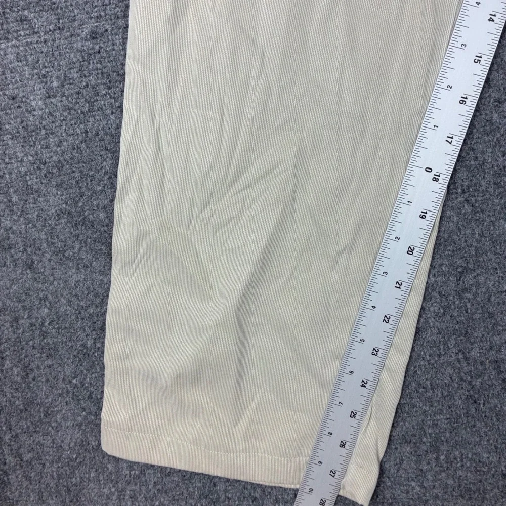 Tommy Bahama Mens Size Large 32x28 Tan White Striped Tencel Cotton Relaxed Pants